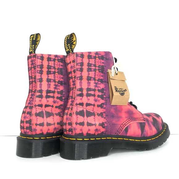 NWT Dr Martens Purple Tie Dye 1460 Lace Up Ankle Boots Women’s 7 Shoes - Picture 9 of 13